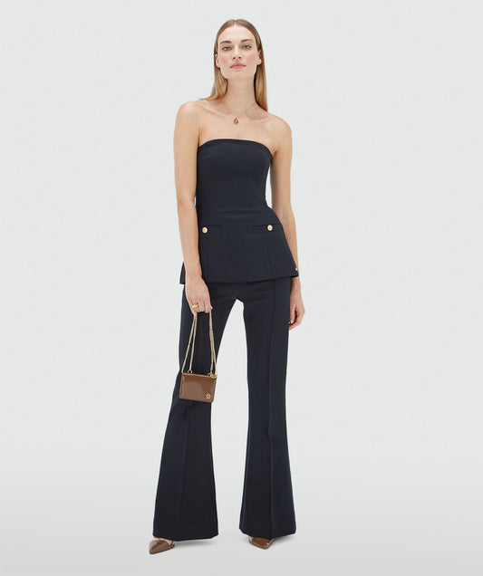 Haut bustier ajusté IVY - bleu foncé