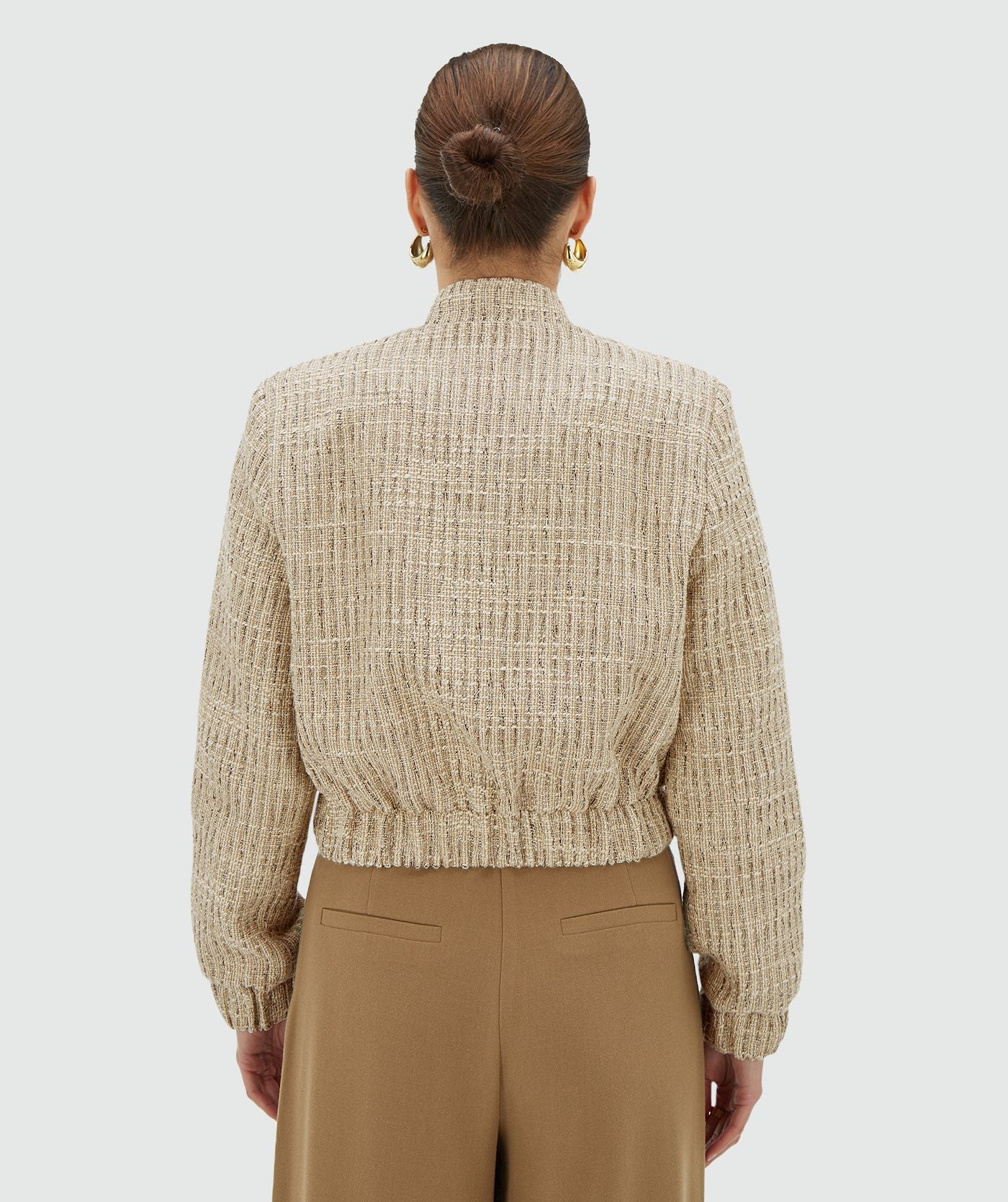 Bomber classique avec Lurex JUNIA - Léger Écru