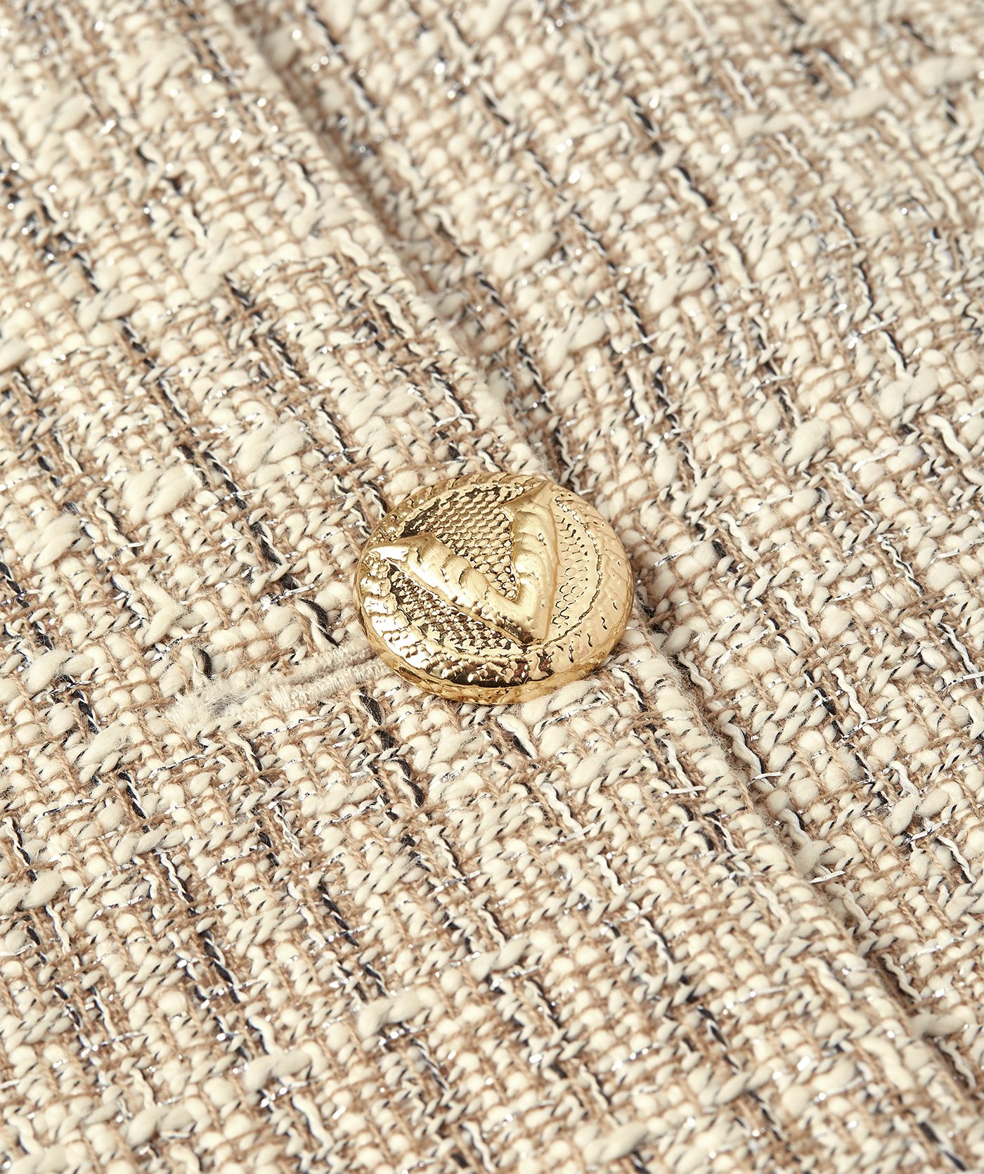 Bomber classique avec Lurex JUNIA - Léger Écru