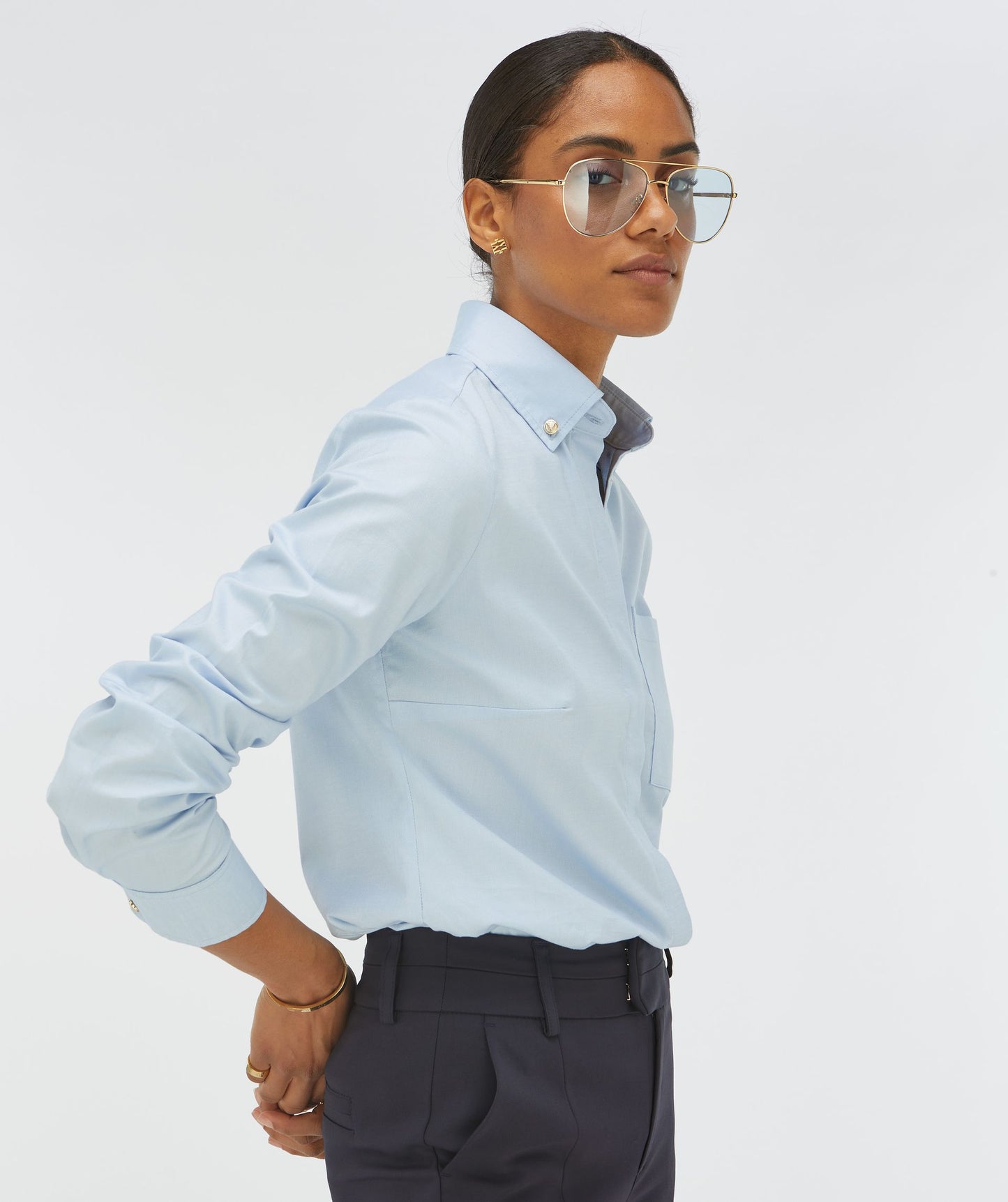 Chemisier ajusté JV CHARLINE - bleu clair