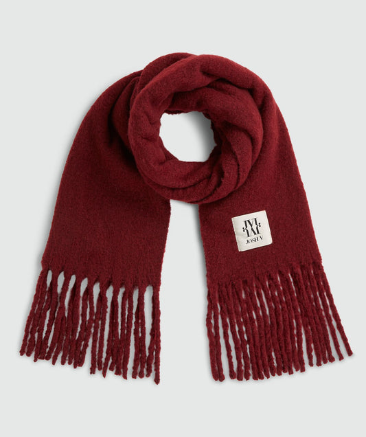 Écharpe en maille MADELYN - rouge baie
