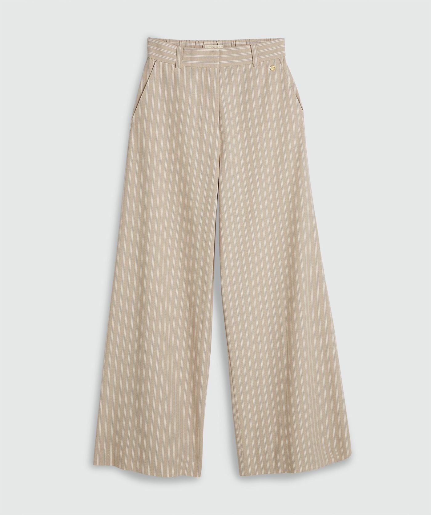 Pantalon jambes larges avec rayures ODESSA - rayure en pierre