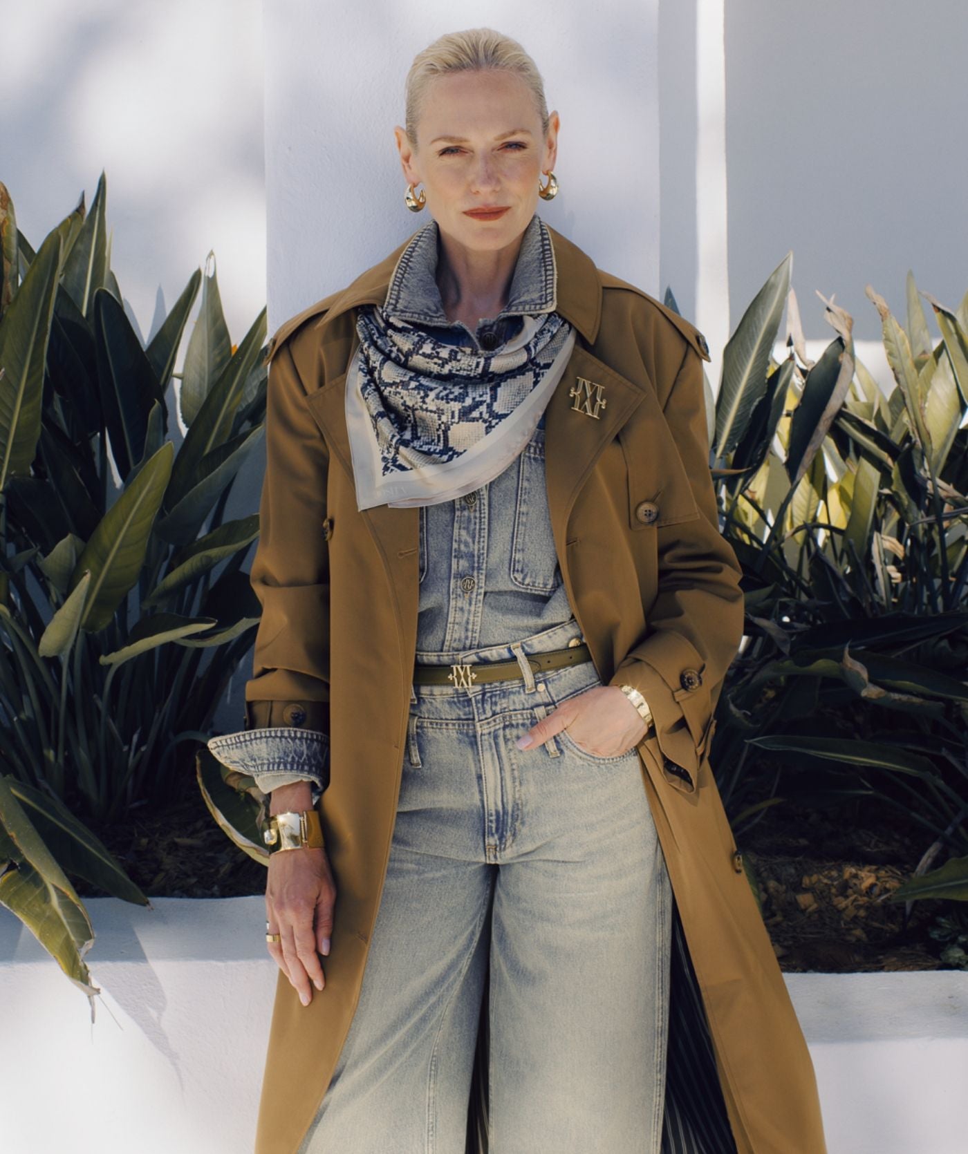 Trench-coat oversize ROCCO - marron moyen