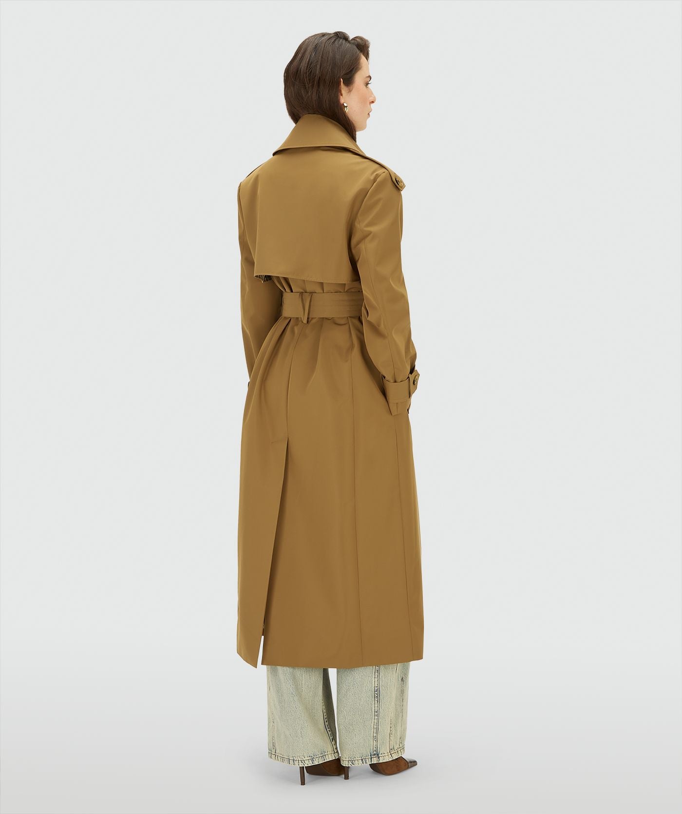 Trench-coat oversize ROCCO - marron moyen