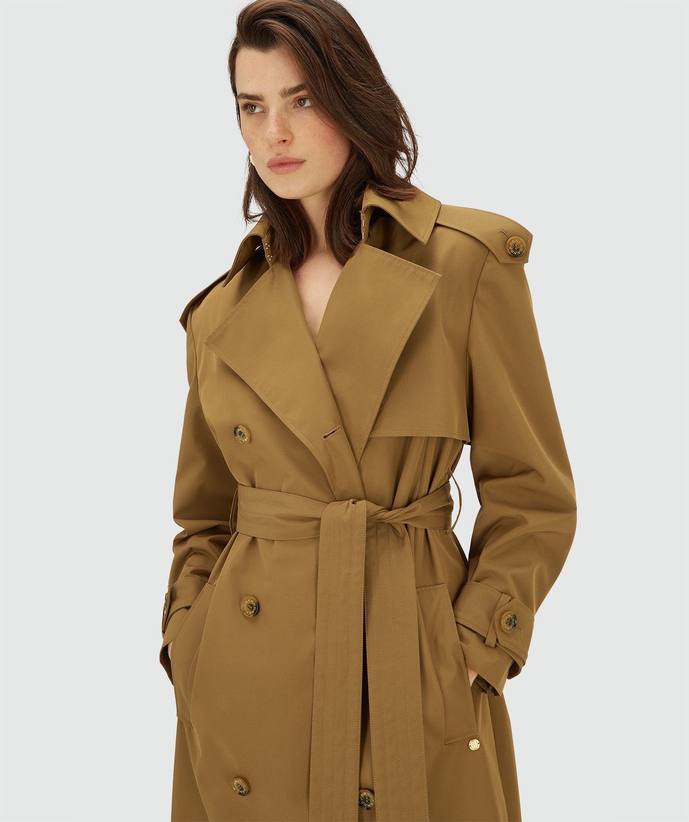 Trench-coat oversize ROCCO - marron moyen