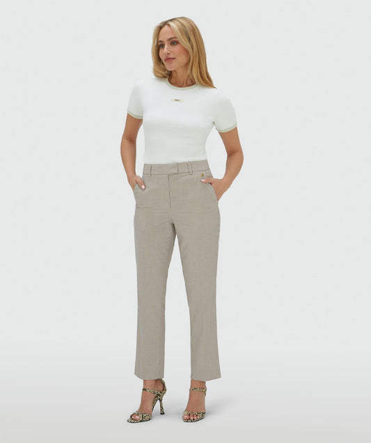 Pantalon taille moyenne RYKER - carré en pierre