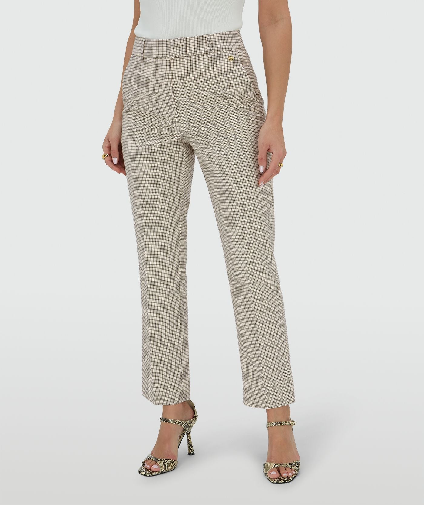 Pantalon taille moyenne RYKER - carré en pierre