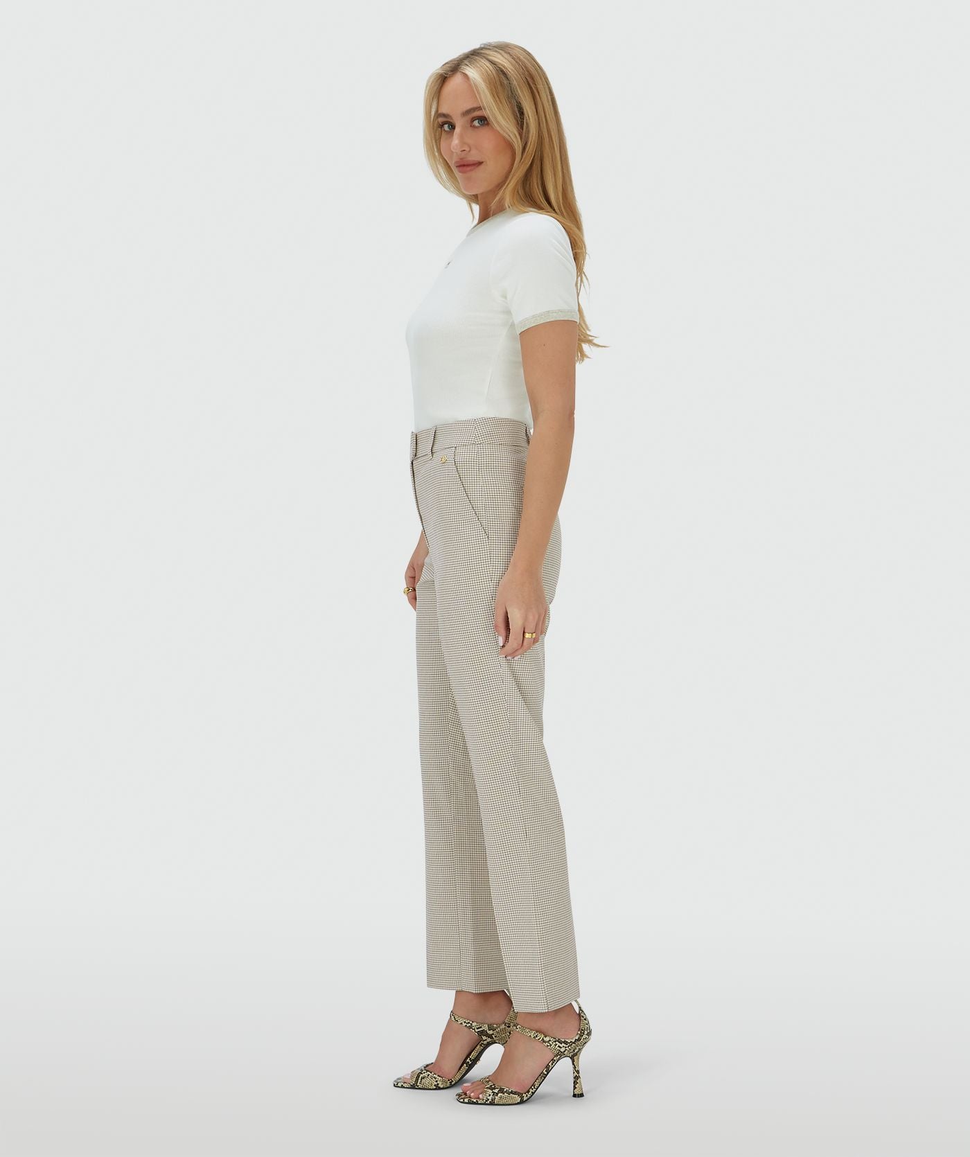 Pantalon taille moyenne RYKER - carré en pierre
