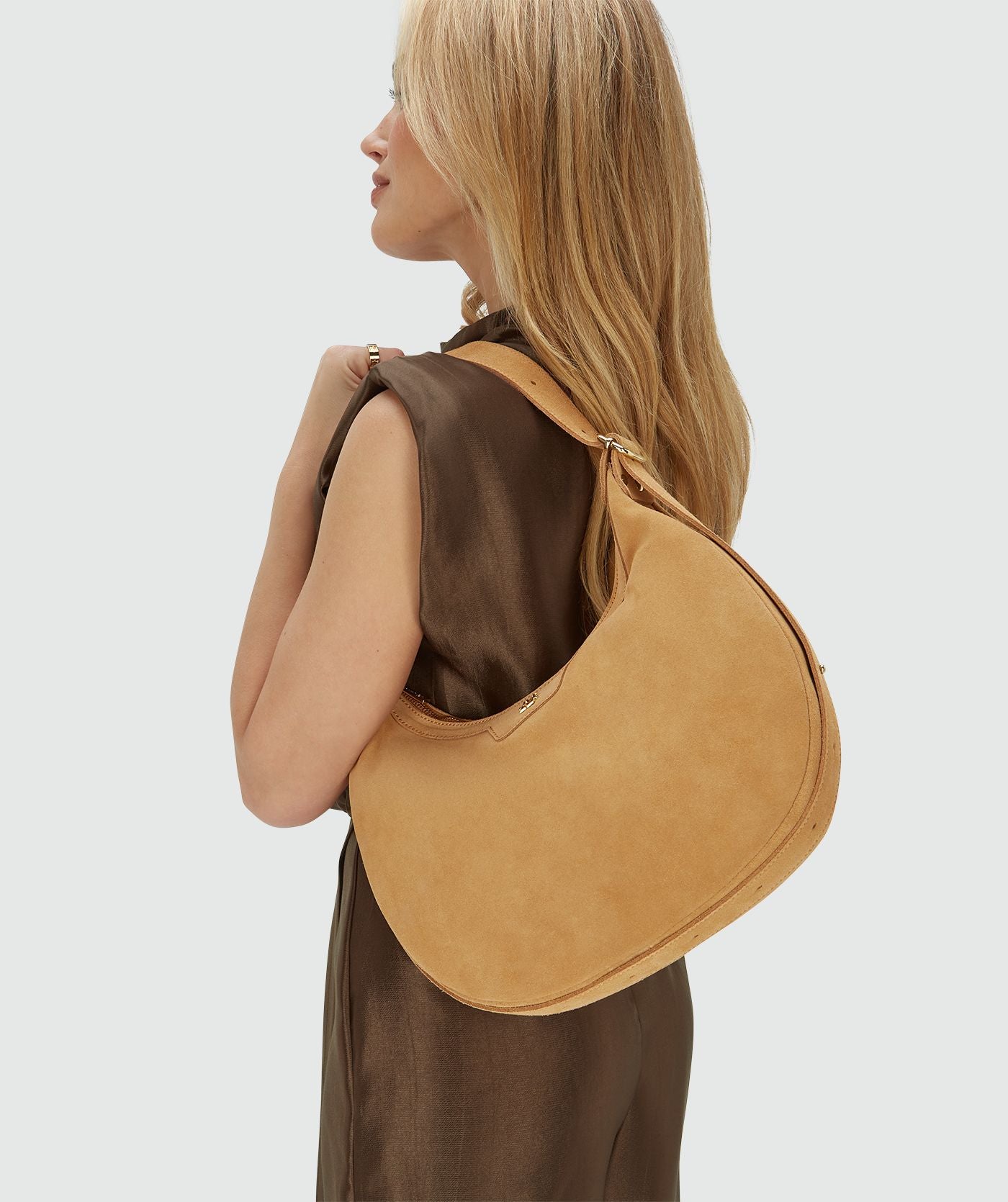 Sac en daim SHEIDA  - beige