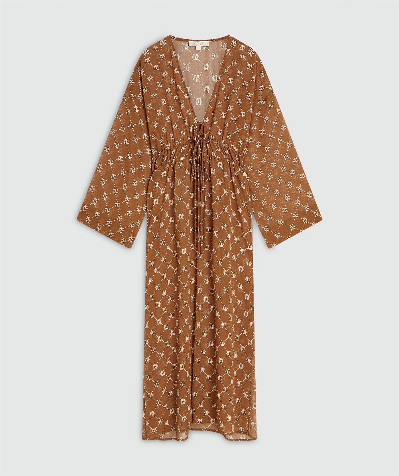 Kimono oversize avec imprimé logo SIENNA - marron