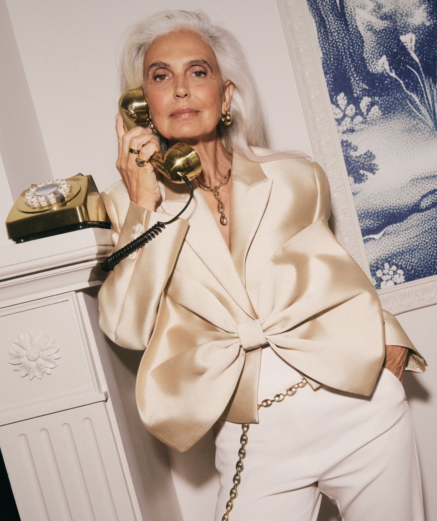 Blazer court en maille SILKE - champagne