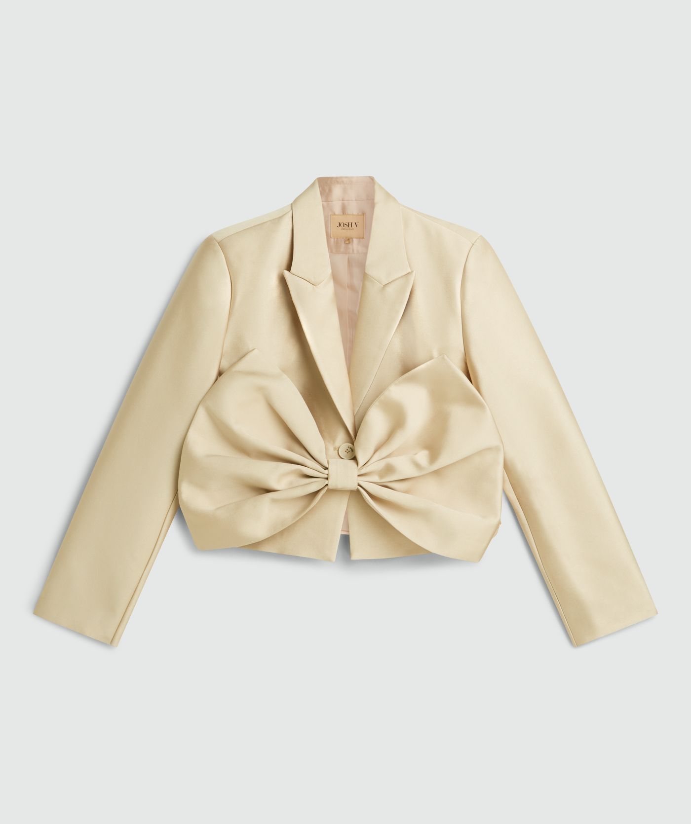 Blazer court en maille SILKE - champagne